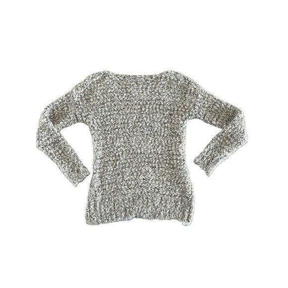 Alythea Metallic Fuzzy V-Neck Tunic‎ Sweater Bloomingdales NWT Medium Ivory - Picture 6 of 8